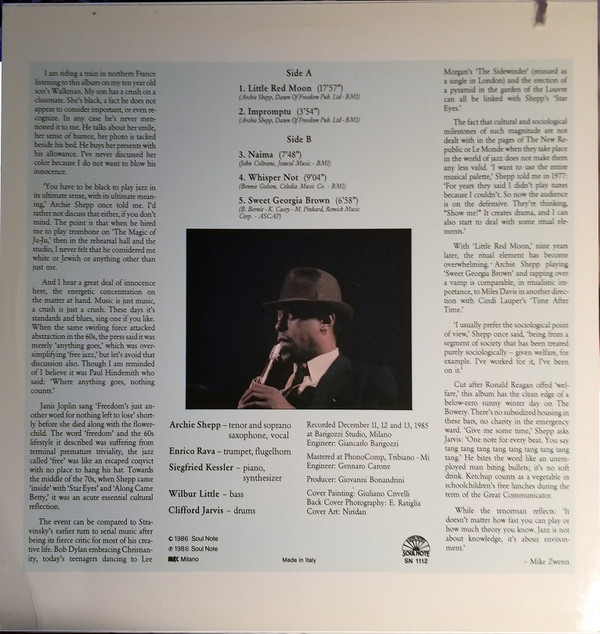 Archie Shepp - Little Red Moon | Soul Note (SN 1112) - 2