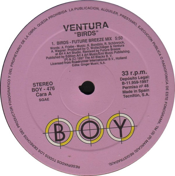 Ventura - Birds | Boy Records (BOY-476) - 2