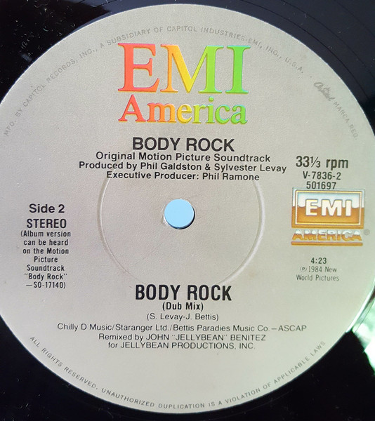 Maria Vidal - Body Rock | EMI America (V-7836 1/2) - 2