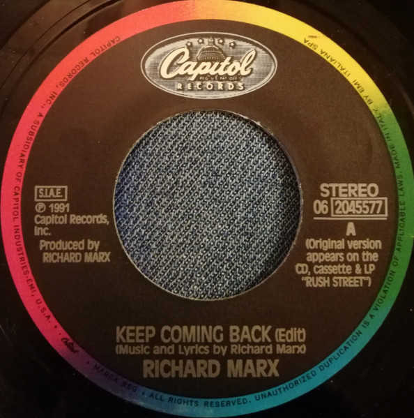 Richard Marx - Keep Coming Back | Capitol Records (06 2045577) - 3 Richard Marx - Keep Coming Back | Capitol Records (06 2045577) - 3