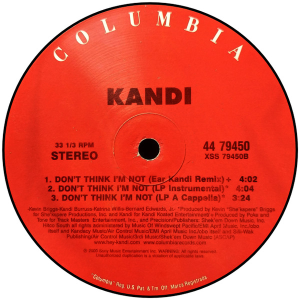 Kandi - Don't Think I'm Not | Columbia (44 79450) - 4