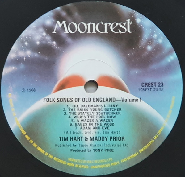 Tim Hart and Maddy Prior - Folk Songs Of Olde England Volume I | Mooncrest (CREST 23) - 4