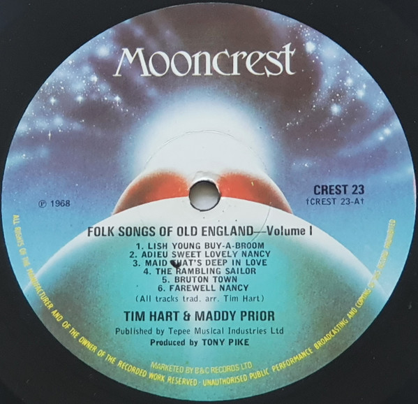 Tim Hart and Maddy Prior - Folk Songs Of Olde England Volume I | Mooncrest (CREST 23) - 3