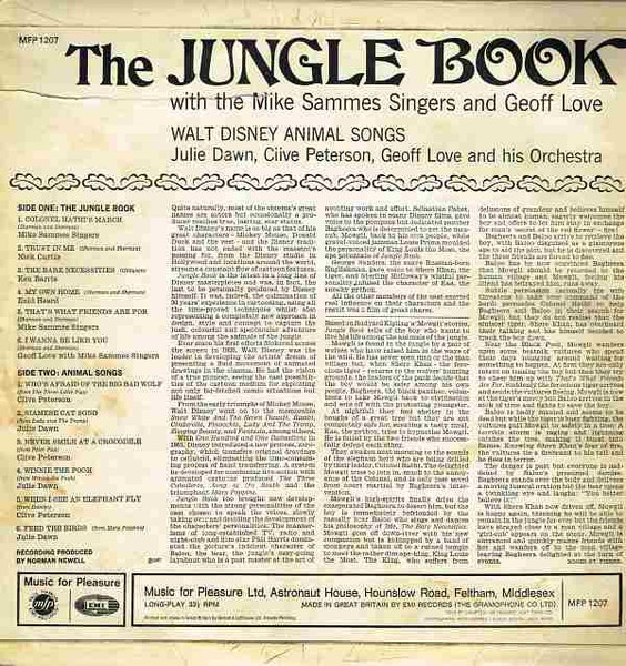 Mike Sammes Singers And Geoff Love - The Jungle Book | Music For Pleasure (MFP 1207) - 2
