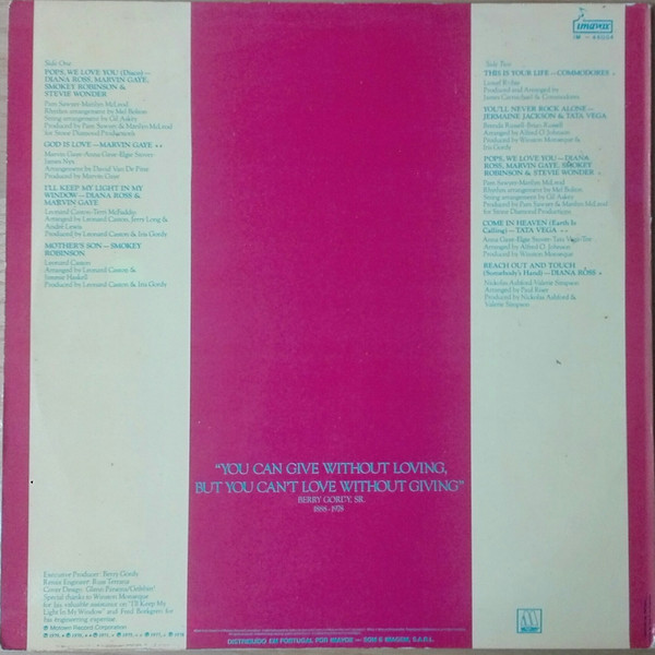 Various - "Pops We Love You"...The Album | Motown (IM-46004) - 2