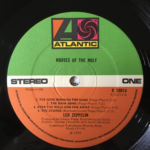Led Zeppelin - Houses Of The Holy | Atlantic (K 50014) - 4 Led Zeppelin - Houses Of The Holy | Atlantic (K 50014) - 4
