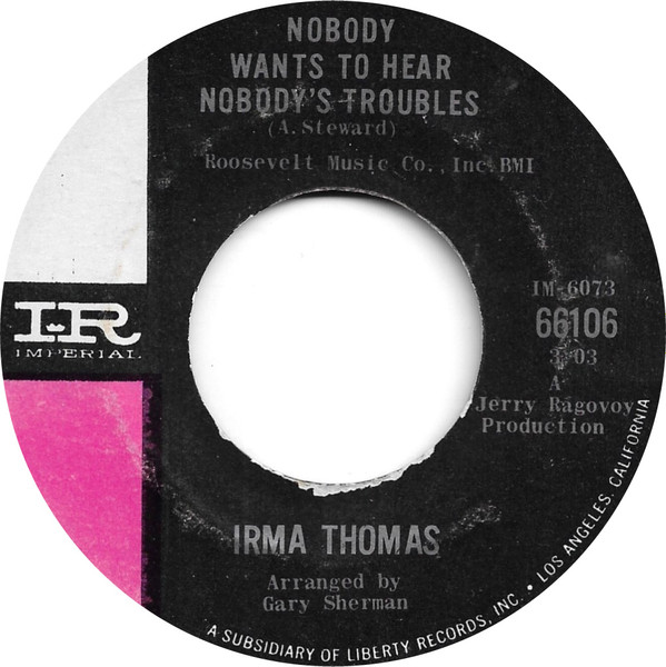 Irma Thomas - I'm Gonna Cry Till My Tears Run Dry | Imperial (66106) - 2 Irma Thomas - I'm Gonna Cry Till My Tears Run Dry | Imperial (66106) - 2