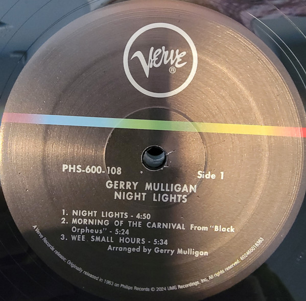 Gerry Mulligan - Night Lights | Verve Records (PHS 600-108) - 3