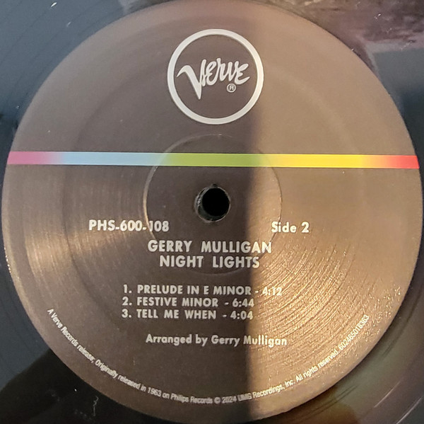 Gerry Mulligan - Night Lights | Verve Records (PHS 600-108) - 4