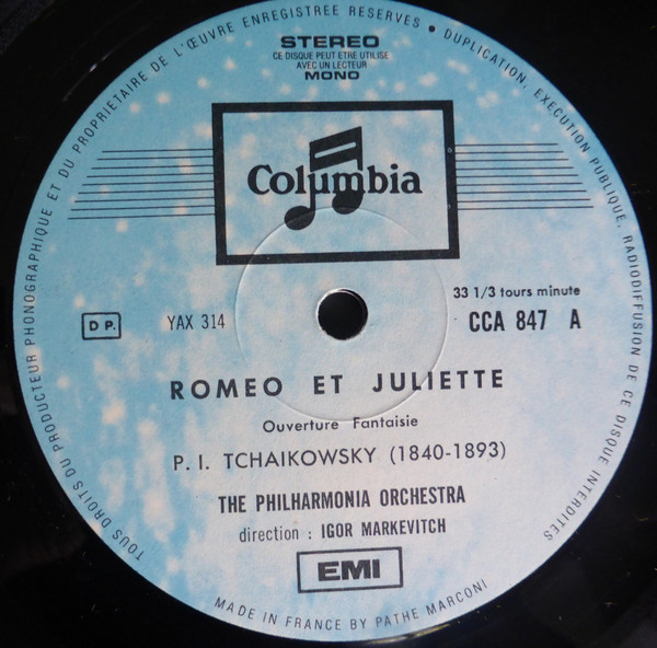 Pyotr Ilyich Tchaikovsky - Philharmonia Orchestra - Igor Markevitch - Romeo Et Juliette / Casse-Noisette | Columbia (SAXF 847) - 4