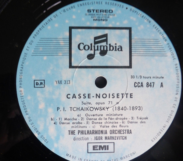 Pyotr Ilyich Tchaikovsky - Philharmonia Orchestra - Igor Markevitch - Romeo Et Juliette / Casse-Noisette | Columbia (SAXF 847) - 3