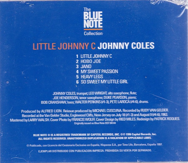 Johnny Coles - Little Johnny C | Blue Note (CDP 7243 8 32129 2 7) - 3
