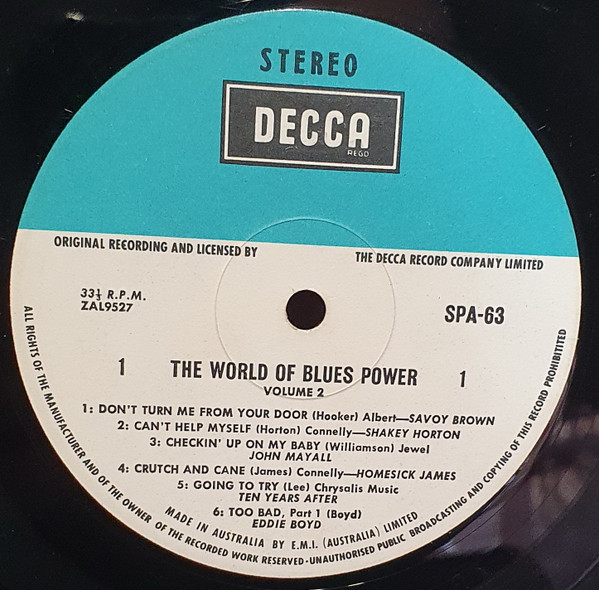 Various - The World Of Blues Power Vol. 2 | Decca (SPA 63) - 3