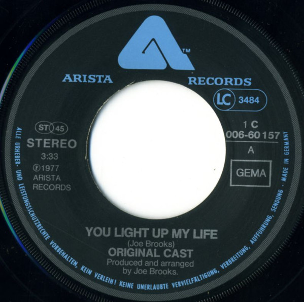 "You Light Up My Life" Cast - You Light Up My Life / Rolling This Chords | EMI Electrola (1C 006-60 157) - 2