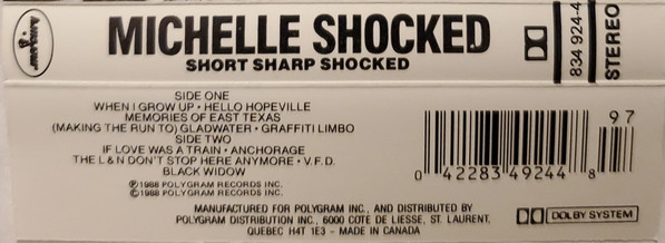 Michelle Shocked - Short Sharp Shocked | Mercury (834 924-4) - 4 Michelle Shocked - Short Sharp Shocked | Mercury (834 924-4) - 4