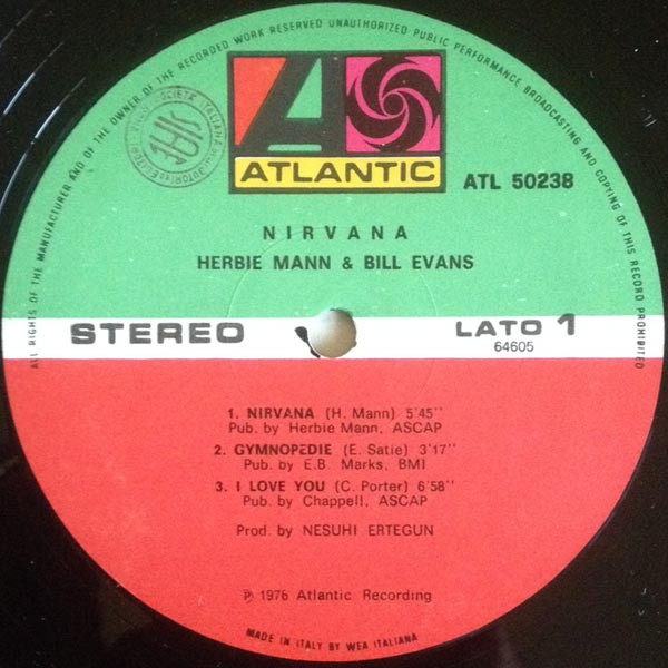Herbie Mann & Bill Evans - Nirvana | Atlantic (ATL 50 238) - 3 Herbie Mann & Bill Evans - Nirvana | Atlantic (ATL 50 238) - 3