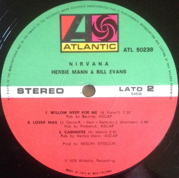 Herbie Mann & Bill Evans - Nirvana | Atlantic (ATL 50 238) - 4 Herbie Mann & Bill Evans - Nirvana | Atlantic (ATL 50 238) - 4