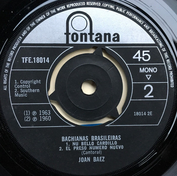 Joan Baez - Bachianas Brasileiras | Fontana (TFE.18014) - 4 Joan Baez - Bachianas Brasileiras | Fontana (TFE.18014) - 4