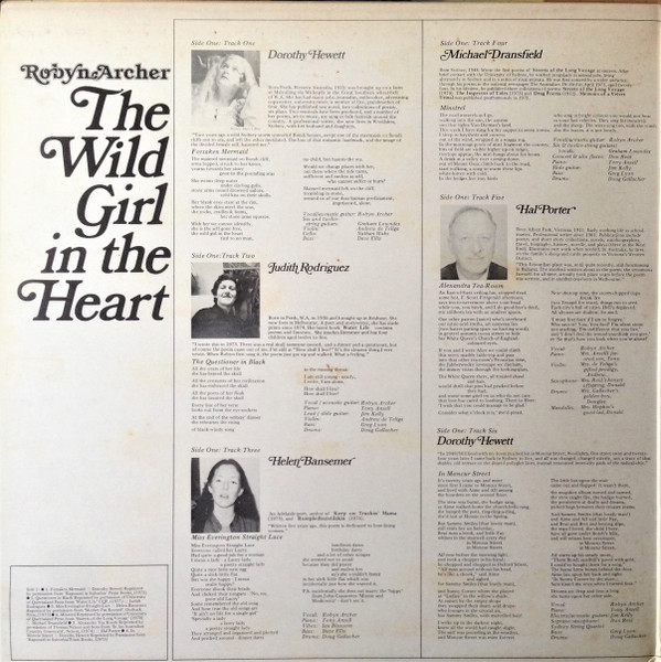 Robyn Archer - The Wild Girl In The Heart | Larrikin Records (LRF-027) - 2 Robyn Archer - The Wild Girl In The Heart | Larrikin Records (LRF-027) - 2