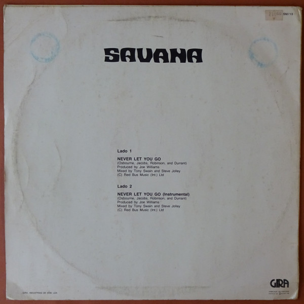 Savanna - Never Let You Go | Red Bus Records (RBL 209) - 2