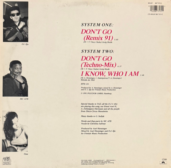 Dance Device - Don't Go | Polydor (867 313-1) - 2