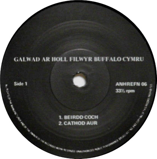 Beirdd Coch , Plant Bach Ofnus , Cathod Aur - Galwad Ar Holl Filwyr Byffalo Cymru | Recordiau Anhrefn (ANHREFN 006) - 3 Beirdd Coch , Plant Bach Ofnus , Cathod Aur - Galwad Ar Holl Filwyr Byffalo Cymru | Recordiau Anhrefn (ANHREFN 006) - 3