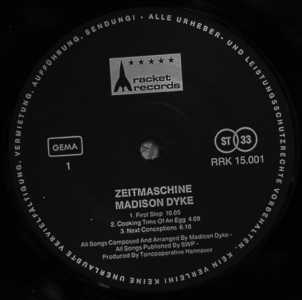 Madison Dyke - Zeitmaschine | Racket Records (RRK 15.001) - 3