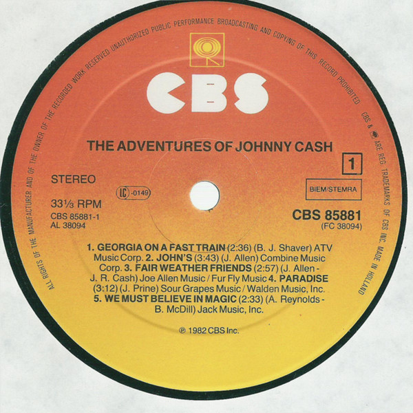 Johnny Cash - The Adventures Of Johnny Cash | CBS (CBS 85881) - 3 Johnny Cash - The Adventures Of Johnny Cash | CBS (CBS 85881) - 3