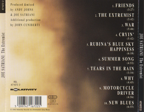 Joe Satriani - The Extremist | Relativity (471672 2) - 2