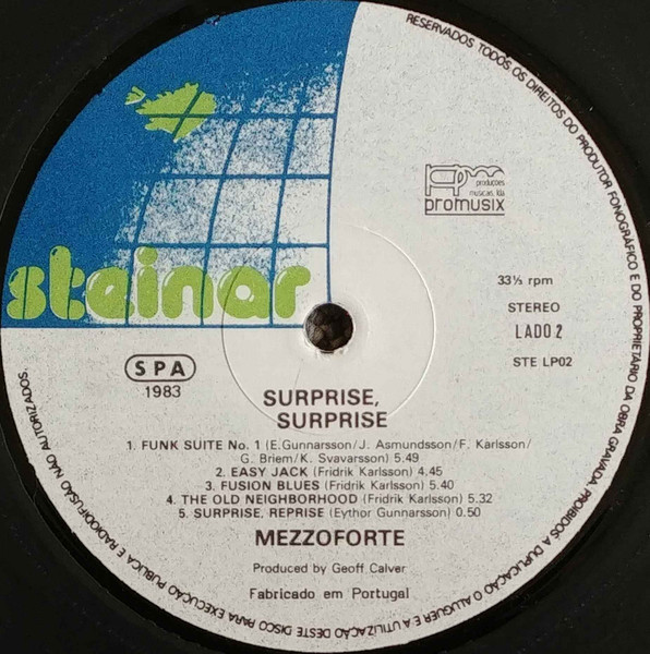 Mezzoforte - Surprise Surprise | Steinar (STE LP02) - 3