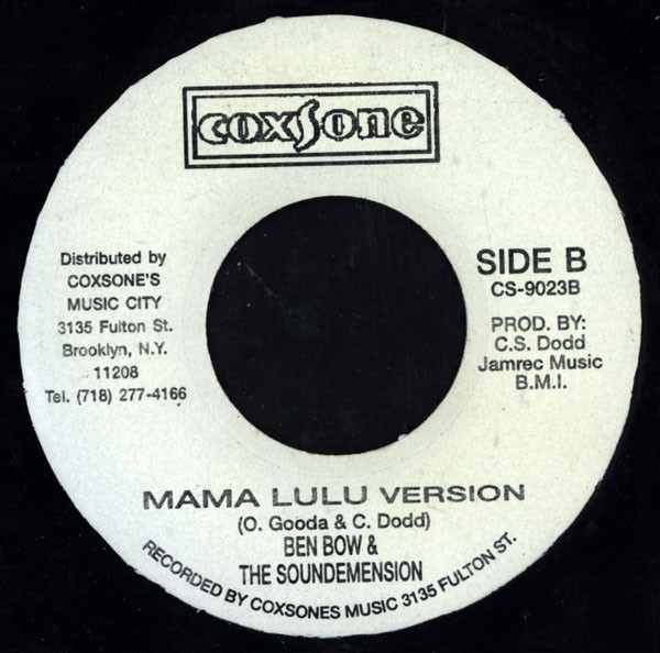 Benbow - Mama Lulu | Coxsone Records (CS-9023) - 2
