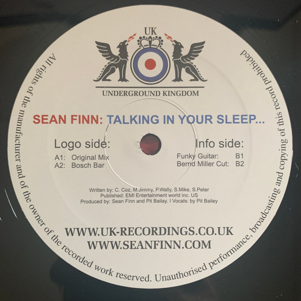 Sean Finn - Talking In Your Sleep... | UK-Records (UKR 008) - 4 Sean Finn - Talking In Your Sleep... | UK-Records (UKR 008) - 4