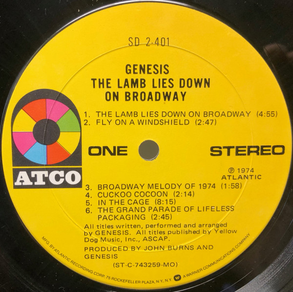 Genesis - The Lamb Lies Down On Broadway | ATCO Records (SD 2-401) - 2 Genesis - The Lamb Lies Down On Broadway | ATCO Records (SD 2-401) - 2