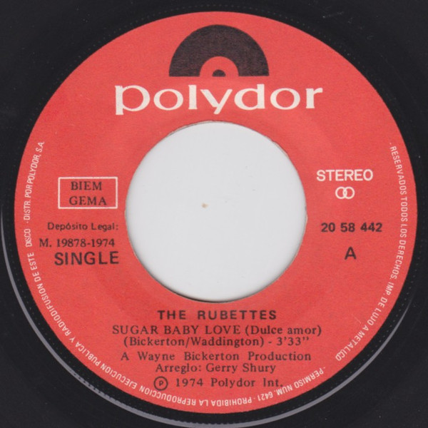 The Rubettes - Sugar Baby Love = Dulce Amor / You Could Have Told Me | Polydor (2058442) - 3