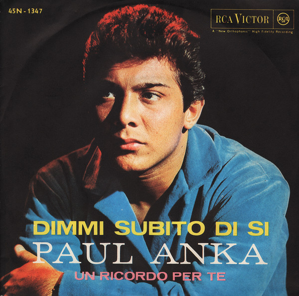 Paul Anka - Un Ricordo Per Te | RCA Victor (45N - 1347) - 2