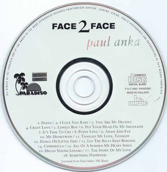 Roy Orbison & Paul Anka - Face 2 Face - Their Greatest Hits | Paradiso (PA 2523/6) - 4