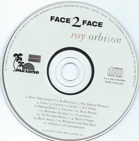 Roy Orbison & Paul Anka - Face 2 Face - Their Greatest Hits | Paradiso (PA 2523/6) - 3