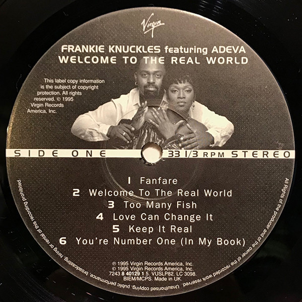 Frankie Knuckles - Welcome To The Real World | Virgin (VUSLP 82) - 3 Frankie Knuckles - Welcome To The Real World | Virgin (VUSLP 82) - 3