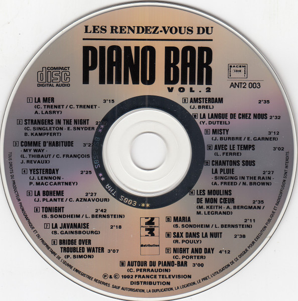 Roger Pouly - Les Rendez-Vous Du Piano Bar Vol. 2 | France Télévision Distribution (ANT2 003) - 3