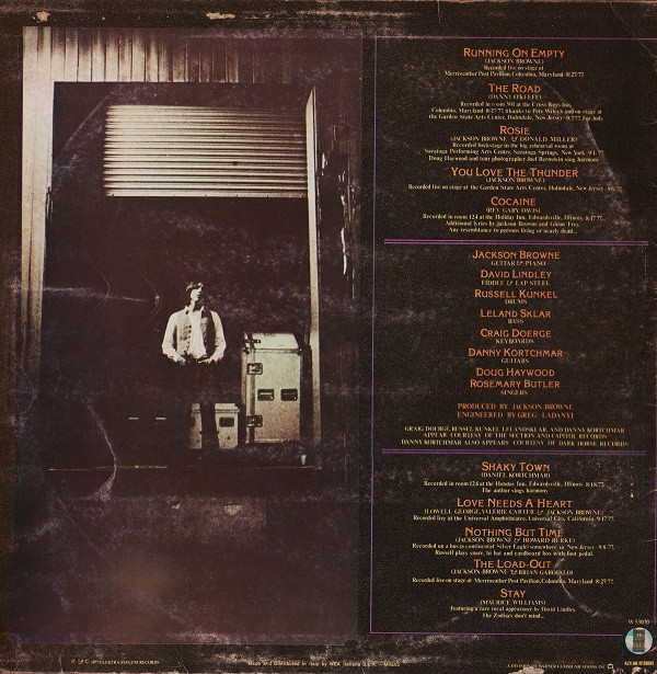 Jackson Browne - Running On Empty | Asylum Records (W 53070) - main