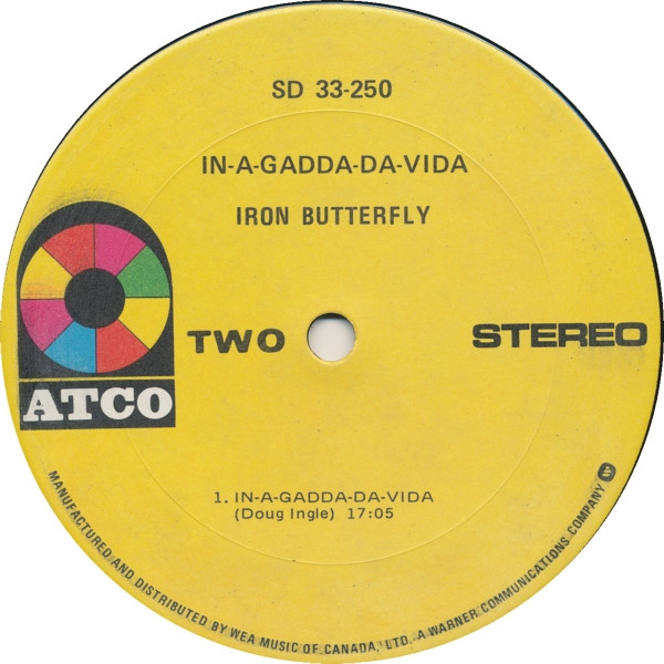 Iron Butterfly - In-A-Gadda-Da-Vida [Vinyl] | ATCO Records (SD 33-250) - 4