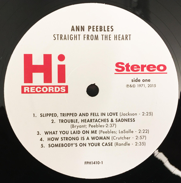 Ann Peebles - Straight From The Heart | Fat Possum Records (FPH1410-1) - 3