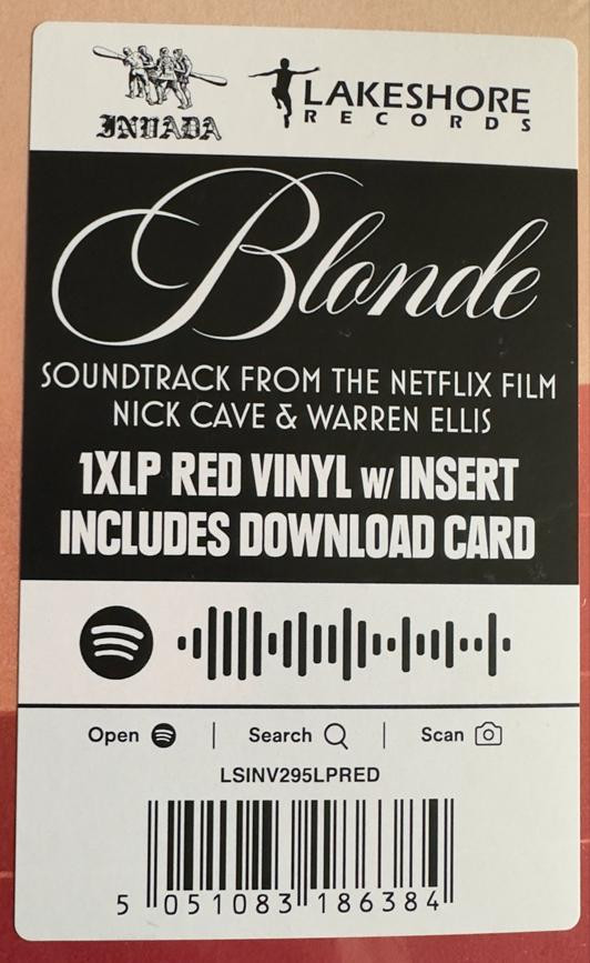 Nick Cave & Warren Ellis - Blonde (Soundtrack From The Netflix Film) | Lakeshore Records (LSINV295LPRED) - 2 Nick Cave & Warren Ellis - Blonde (Soundtrack From The Netflix Film) | Lakeshore Records (LSINV295LPRED) - 2
