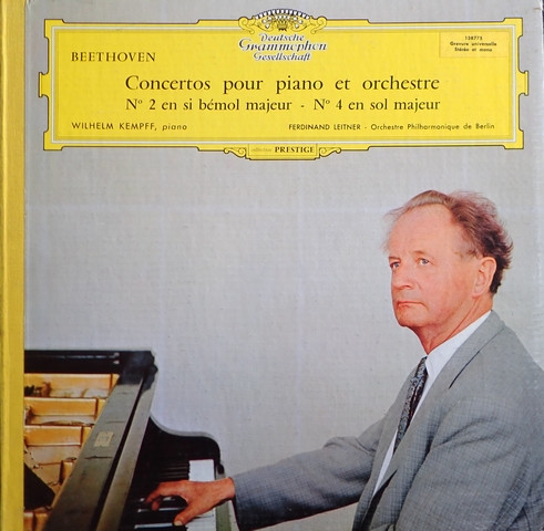 Ludwig van Beethoven - Wilhelm Kempff , Ferdinand Leitner , Berliner Philharmoniker - Concertos Pour Piano Et Orchestre No 2 En Si Bemol Majeur - No 4 En Sol Majeur | Deutsche Grammophon (138 775) - main