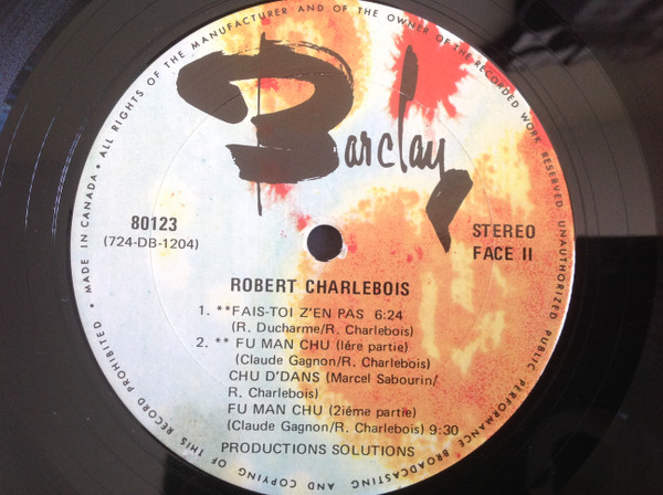 Robert Charlebois - Charlebois | Barclay (80123) - 4