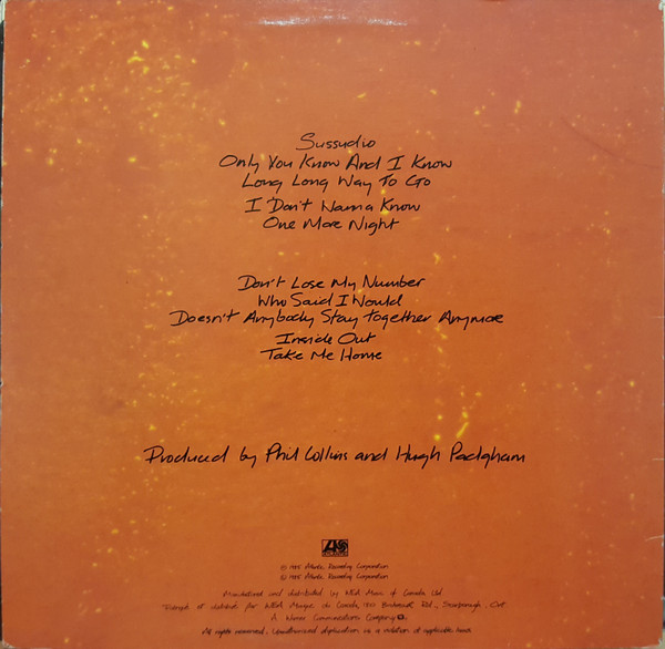 Phil Collins - No Jacket Required | Atlantic (78 12401) - 2