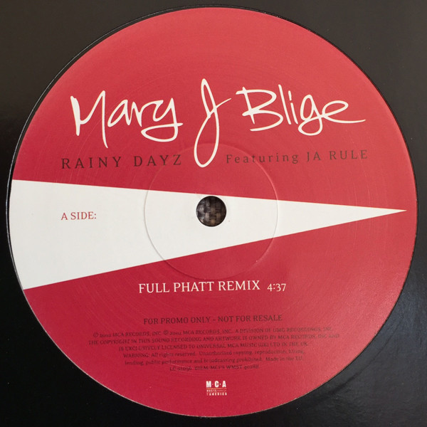 Mary J. Blige - Rainy Dayz | MCA Records (WMST 40288) - 2