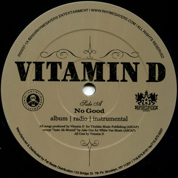 Vitamin D - No Good | Rhymesayers Entertainment (RS0037-1)