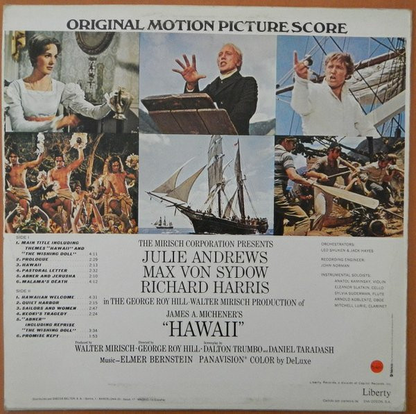 Elmer Bernstein - Hawaii (Original Motion Picture Score) | Liberty (2-90.050) - 2