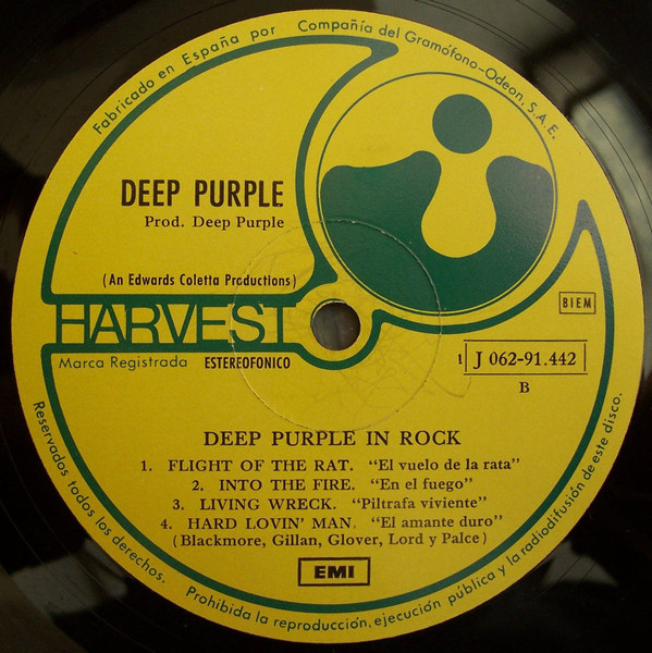 Deep Purple - In Rock | Harvest (1 J 062-91.442) - 4 Deep Purple - In Rock | Harvest (1 J 062-91.442) - 4